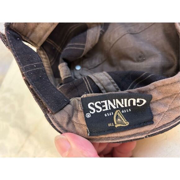 Guinness baseball cap hat bottle opener rn#115665 brown plaid - Picture 7 of 8